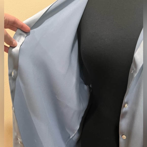 House of Harlow Button Down Blouse Baby Blue Size M - Picture 7 of 9